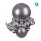 Воздушный шар латексный, хром серебряный (shiny silver), 13" (33 см)