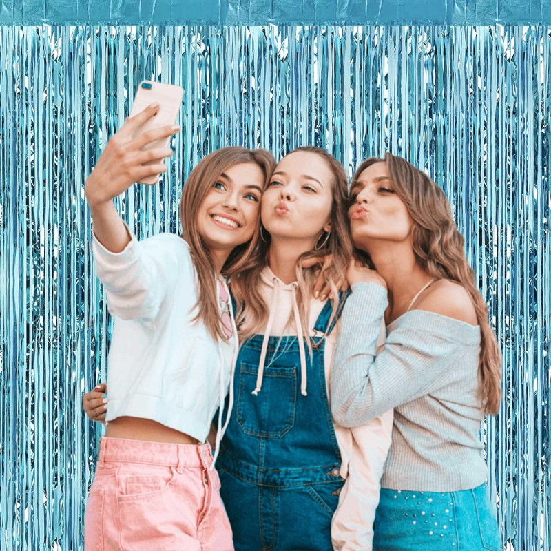 Шторка для створення фотозони 2х1 м, блакитна