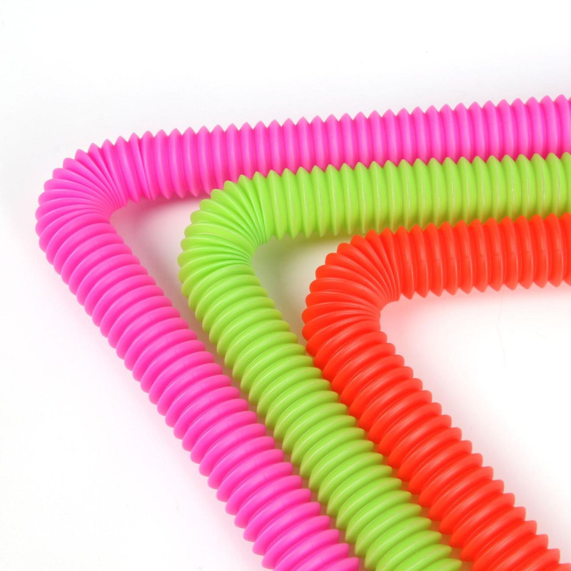 Антистрес іграшка Pop Tube гофрована, розвиваюча, 20х3 см (середня)