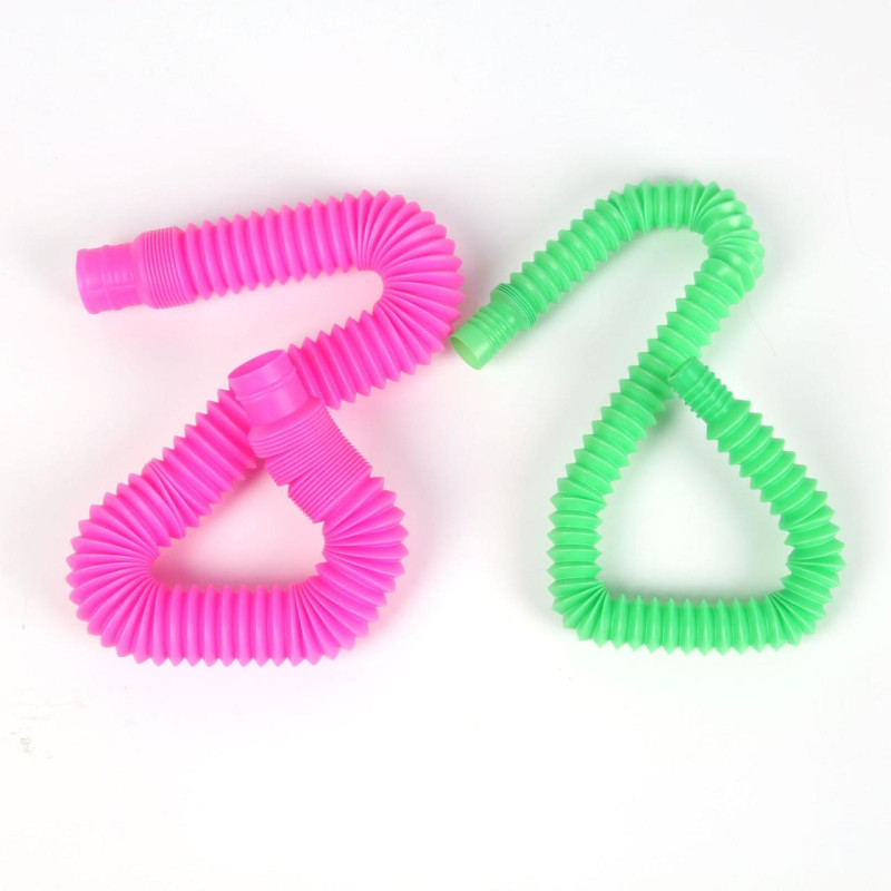 Антистрес іграшка Pop Tube гофрована, розвиваюча, 20х3 см (середня)