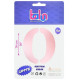 Воздушный шар из фольги "Цифра 0", нежно розовый (baby pink), 76 см