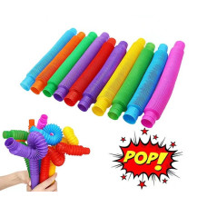 Антистрес іграшка Pop Tube, гофрована, розвиваюча, 13х2 см