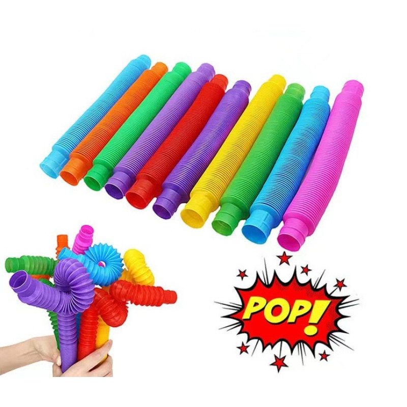 Антистрес іграшка Pop Tube, гофрована, розвиваюча, 13х2 см