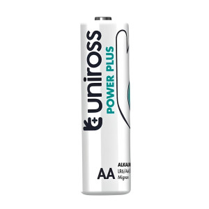 Батарейка лужна Uniross Power Plus Alkaline AA LR6, 1.5 V, 1 шт, для електронних пристроїв