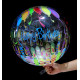 Повітряна куля Баблс (Bubbles) 20" (50 см) з написом "Happy birthday свічки"