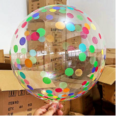 Повітряна куля Баблс (Bubbles) 20" (50 см) з різнокольоровим конфеті