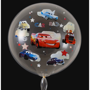 Воздушный шарик Баблс (Bubbles) 24" (60 см) с рисунком "Тачки"
