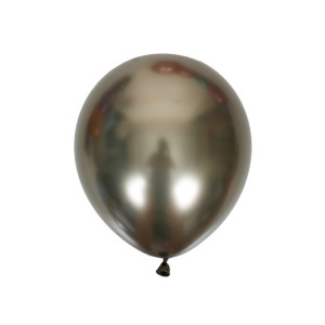 Латексный воздушный шар 12"(30 см) Хром черный графит, Bestbal (Китай)