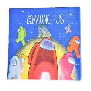Салфетки "Among Us" для праздника 33х33 см